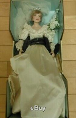 Princess Diana Franklin Mint Ltd Edition Bridal Doll Porcelain Coa Rare