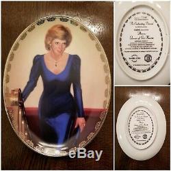 Princess Diana Porcelain Doll -White Gown Franklin Mint with 4 collector plates