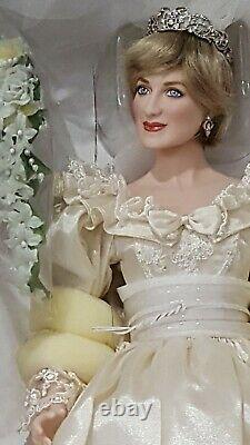 Princess Diana Wedding Bride Franklin Mint porcelain doll never out box