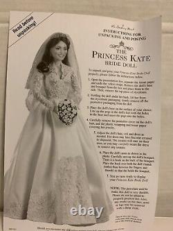 Princess Kate Porcelain Bride Doll. & Princess Diana LOT OF 2 FRANKLYN DANBURY