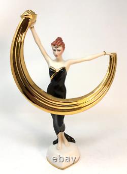 Promise of Gold Franklin Mint Art Deco Figurine Sculpture 12 1/4 Excellent