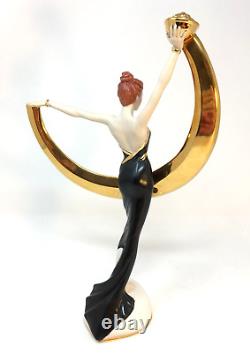 Promise of Gold Franklin Mint Art Deco Figurine Sculpture 12 1/4 Excellent