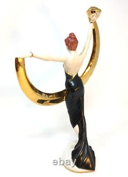 Promise of Gold Franklin Mint Art Deco Figurine Sculpture 12 1/4 Excellent