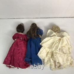 Qty (12) 1988 Franklin Mint Heirloom Porcelain Birthstone Gemstone Doll Set