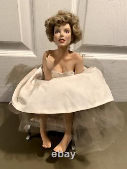RARE Antique Vintage Marilyn Monroe Seated Porcelain Doll Franklin Mint