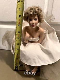 RARE Antique Vintage Marilyn Monroe Seated Porcelain Doll Franklin Mint