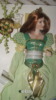 RARE Celtic Irish Doll Franklin Mint Porcelain 18 Princess Brianna Of Tara NEW