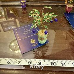 RARE Complete Set of 12 Franklin Mint House of Faberge Imperial Trees 1991 COA