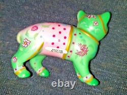 RARE FAMILLE ROSE Cat The Curio Cat Collection by Franklin Mint