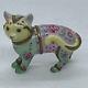 RARE FAMILLE ROSE Cat The Curio Cat Collection by Franklin Mint Excellent