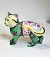 RARE FAMILLE ROSE Cat The Curio Cat Collection by Franklin Mint. Nice