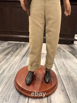 RARE FRANKLIN MINT 1990s JOHN WAYNE COWBOY HEIRLOOM 20 INCH PORCELAIN DOLL