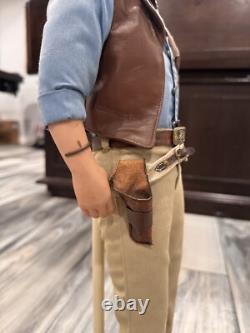 RARE FRANKLIN MINT 1990s JOHN WAYNE COWBOY HEIRLOOM 20 INCH PORCELAIN DOLL
