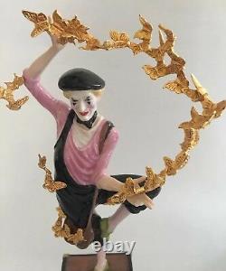 RARE FRANKLIN MINT CLOWN OF THE GOLDEN BUTTERFLIES FIGURINE 1991 It/287