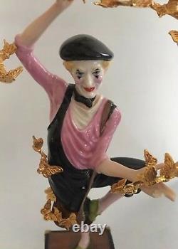 RARE FRANKLIN MINT CLOWN OF THE GOLDEN BUTTERFLIES FIGURINE 1991 It/287