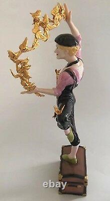 RARE FRANKLIN MINT CLOWN OF THE GOLDEN BUTTERFLIES FIGURINE 1991 It/287