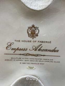 RARE! Franklin Mint Fabergé Empress Alexandra 1989 Broken Finger See Pictures RARE! Franklin Mint Fabergé Empress Alexandra 1989 Broken Finger See Pictures