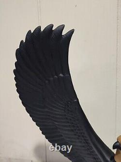 RARE- Franklin Mint Falcon of The Nile Black Porcelain Statue Egypt Gold