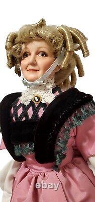 RARE Franklin Mint Heirloom Gone with the Wind Aunt Pittypat Doll wearing Pink D