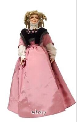 RARE Franklin Mint Heirloom Gone with the Wind Aunt Pittypat Doll wearing Pink D