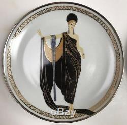 RARE Franklin Mint House of ERTE French Art Deco Lmtd Ed Set 12 Porcelain Plates