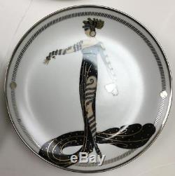 RARE Franklin Mint House of ERTE French Art Deco Lmtd Ed Set 12 Porcelain Plates