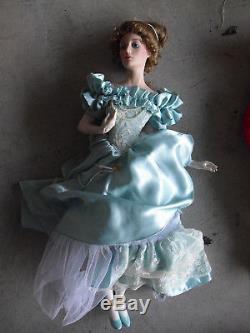 RARE Franklin Mint Porcelain Gibson Girl Night at Opera Prototype Doll 21 Tall
