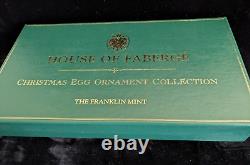 RARE Set 12 House Of Faberge Franklin Mint Porcelain Christmas Egg Ornaments 24K