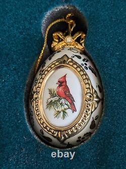 RARE Set 12 House Of Faberge Franklin Mint Porcelain Christmas Egg Ornaments 24K