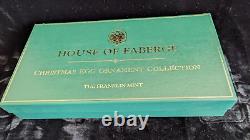 RARE Set 12 House Of Faberge Franklin Mint Porcelain Christmas Egg Ornaments 24K