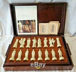 RARE Vintage 1984 THE FRANKLIN MINT THE GREAT CRUSADERS 32PC PORCELAIN CHESS SET