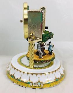 RARE Wizard of Oz Hand Painted Porcelain Franklin Mint Anniversary Clock HTF NEW