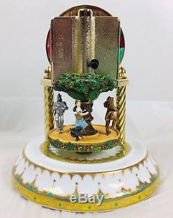 RARE Wizard of Oz Hand Painted Porcelain Franklin Mint Anniversary Clock HTF NEW