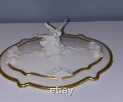 REDUCED! Faberge Snow Dove Musical Porcelain Jewelry Box. Franklin Mint