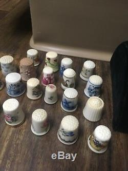 Rare 1980 Franklin Mint Worlds Greatest Thimble Porcelain Set + Country Store
