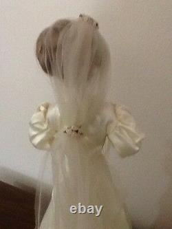 Rare 1988 Franklin Mint Victorian Bride Gibson Doll 23 green eyes Porcelain COA