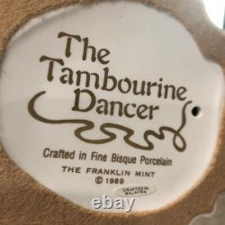 Rare 1989 The Tambourine Dance Franklin Mint Statue Bisque Porcelain Figurine