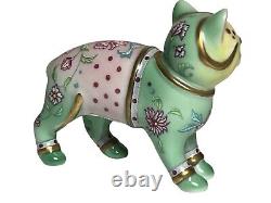 Rare FAMILLE ROSE Cat The Curio Cat Collection by Franklin Mint W Pamphlet