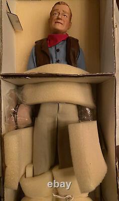 Rare Franklin Mint 1990 John Wayne Cowboy Heirloom 21 Inch Porcelain Doll