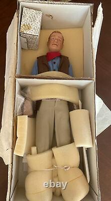 Rare Franklin Mint 1990 John Wayne Cowboy Heirloom 21 Inch Porcelain Doll