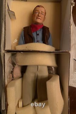 Rare Franklin Mint 1990 John Wayne Cowboy Heirloom 21 Inch Porcelain Doll