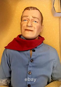 Rare Franklin Mint 1990 John Wayne Cowboy Heirloom 21 Inch Porcelain Doll New