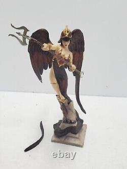 Rare Franklin Mint Dark Angel Of Destiny Procelain Statue Brom 9.5 As Is