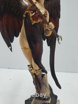 Rare Franklin Mint Dark Angel Of Destiny Procelain Statue Brom 9.5 As Is
