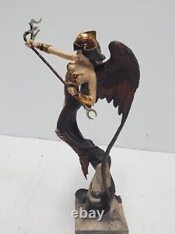 Rare Franklin Mint Dark Angel Of Destiny Procelain Statue Brom 9.5 As Is