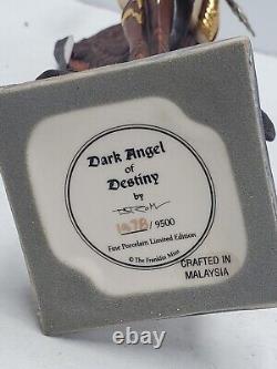 Rare Franklin Mint Dark Angel Of Destiny Procelain Statue Brom 9.5 As Is
