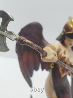 Rare Franklin Mint Dark Angel Of Destiny Procelain Statue Brom 9.5 As Is