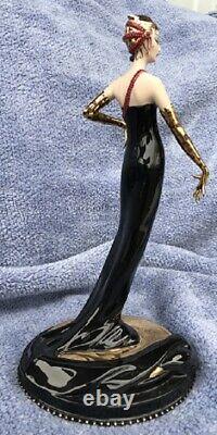 Rare Franklin Mint Erte' Art Deco Porcelain Lady Figurine Untamed Beauty #a1228