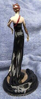 Rare Franklin Mint Erte' Art Deco Porcelain Lady Figurine Untamed Beauty #a1228