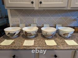Rare Franklin Mint Game Bird Bowls By Basil Ede